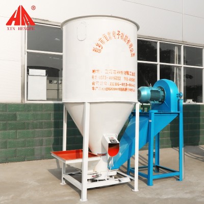 HF best sale 500-1000kg/h vertical type 9ht grinding mixing poultry feed machine